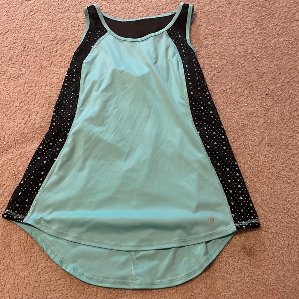 Teal and black tanktop